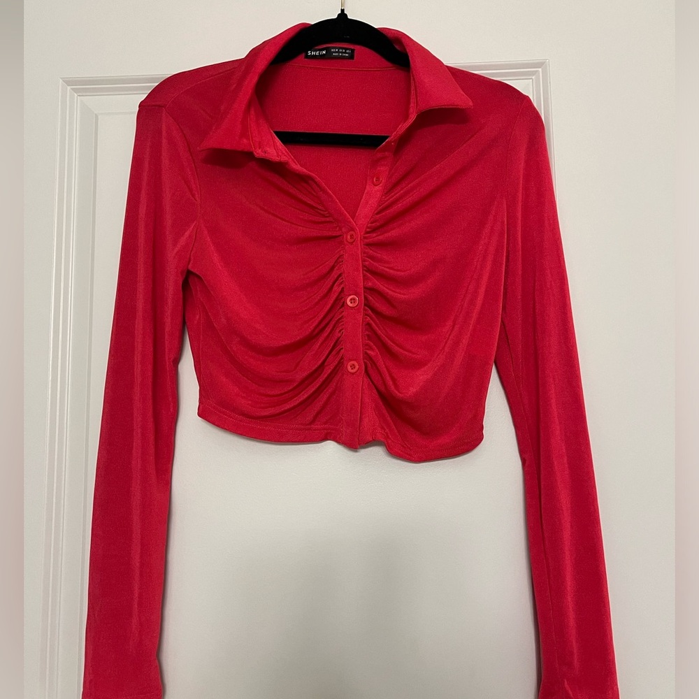 Pink long sleeve top
